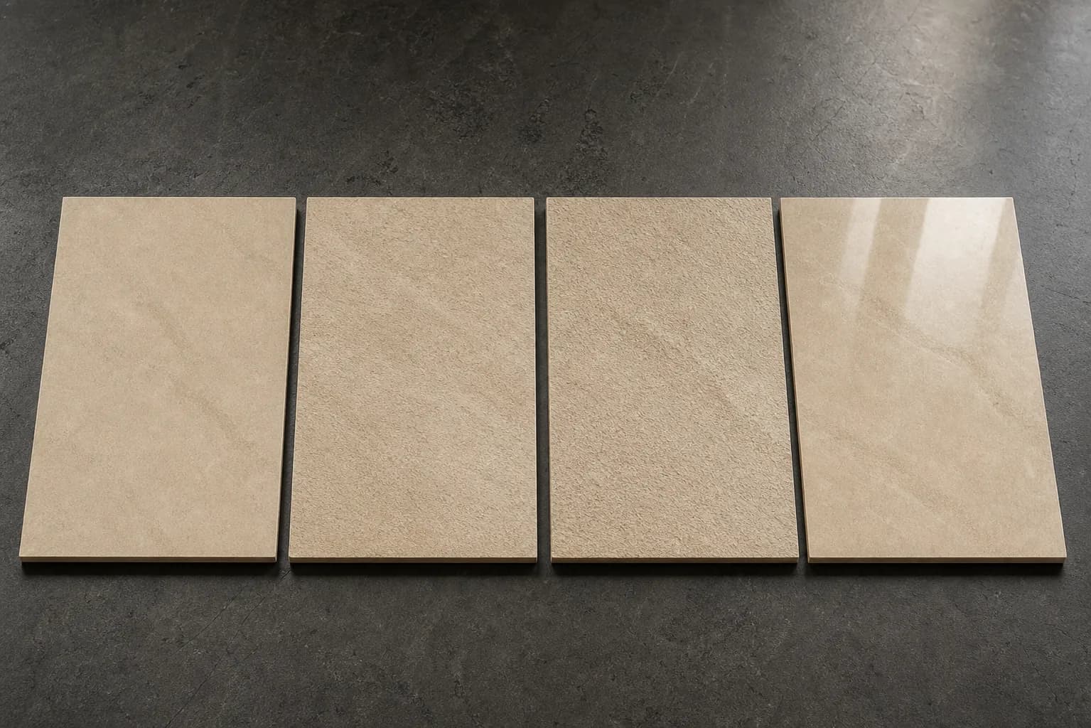Moroccan limestone shown in a selection of surface finishes